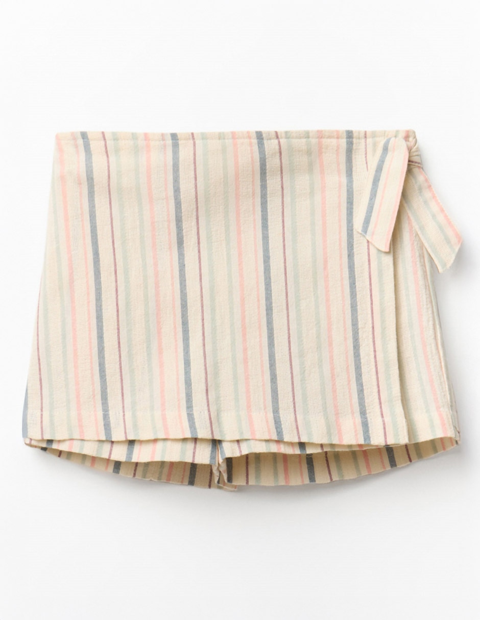 Falda short de algodón para niña Falda short de algodón para niña
