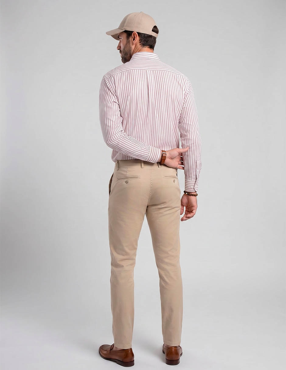 Camisa formal manchester y algodón manga larga para hombre