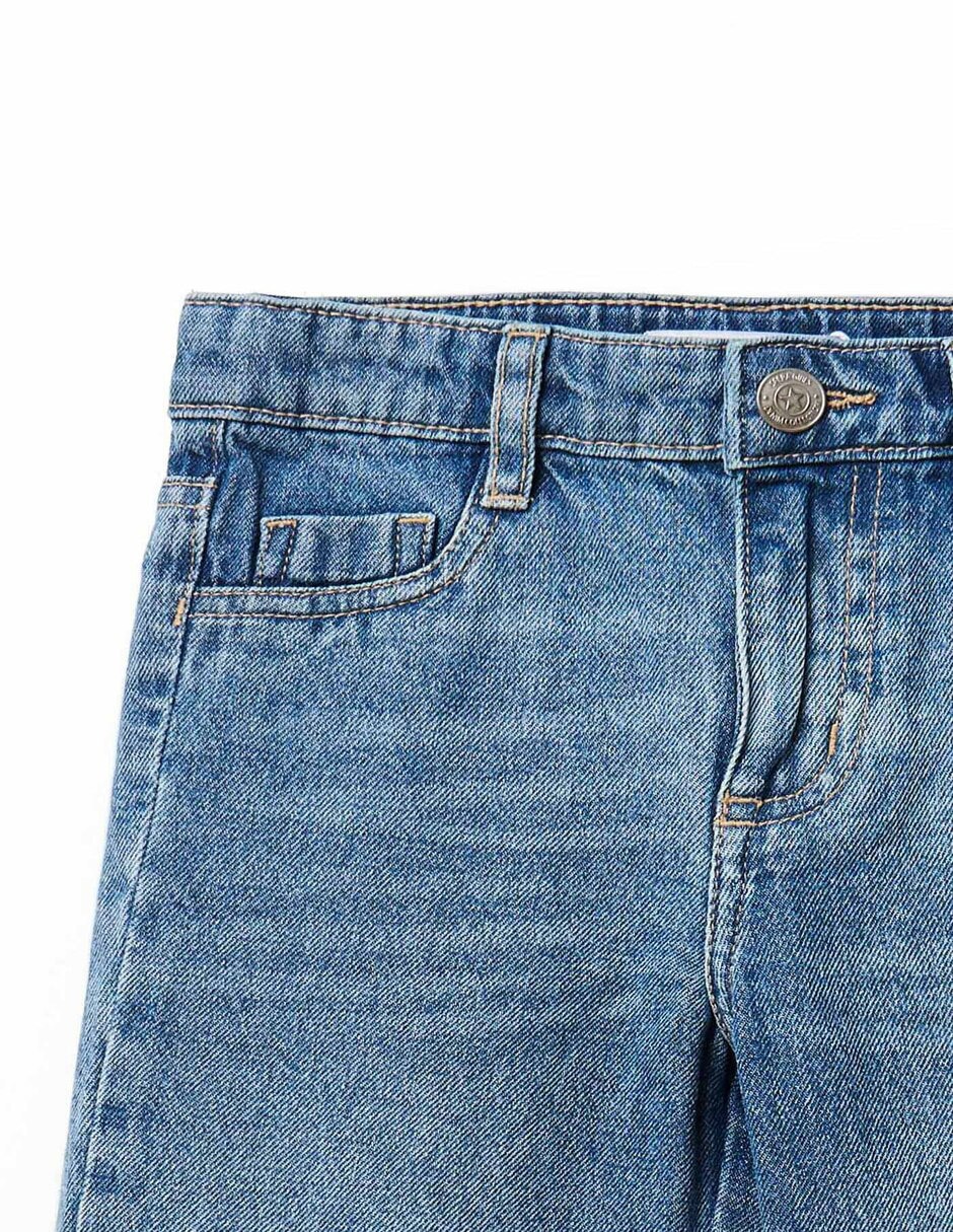 Jeans straight lavado medio para niña 5