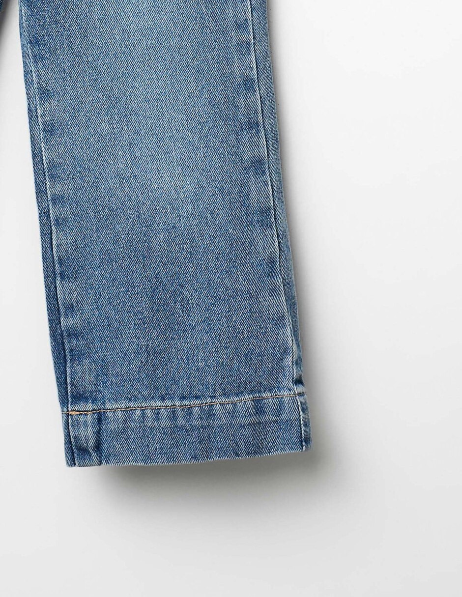 Jeans straight lavado medio para niña 4
